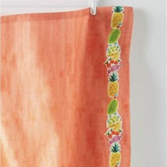 Anthropologie Dalmatian Dog Bastian Fruit Coral Cotton Tea Kitchen Towel New - Picture 3 of 8